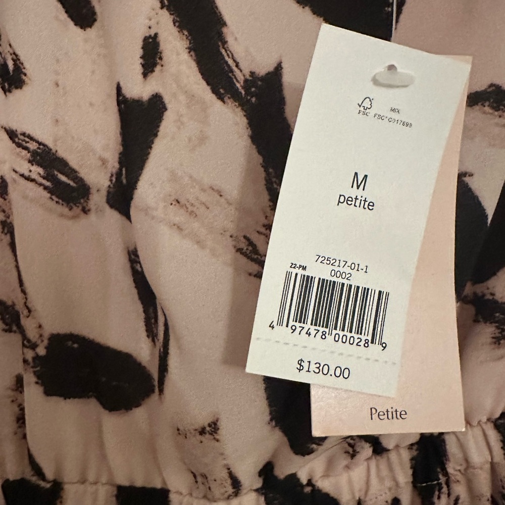 Brand new w tags Banana Republic Dress Pink and Brown medium petite retail $130